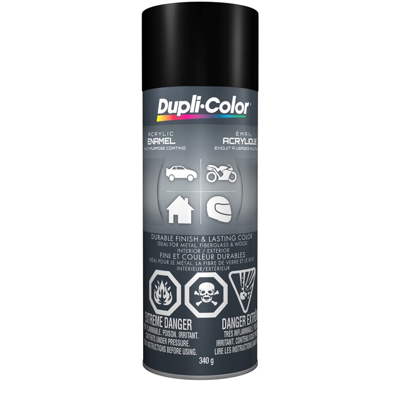 Sherwin Williams CDA1603 Dupli-Color Acrylic Enamel, Semi-Gloss, Black, 340 g