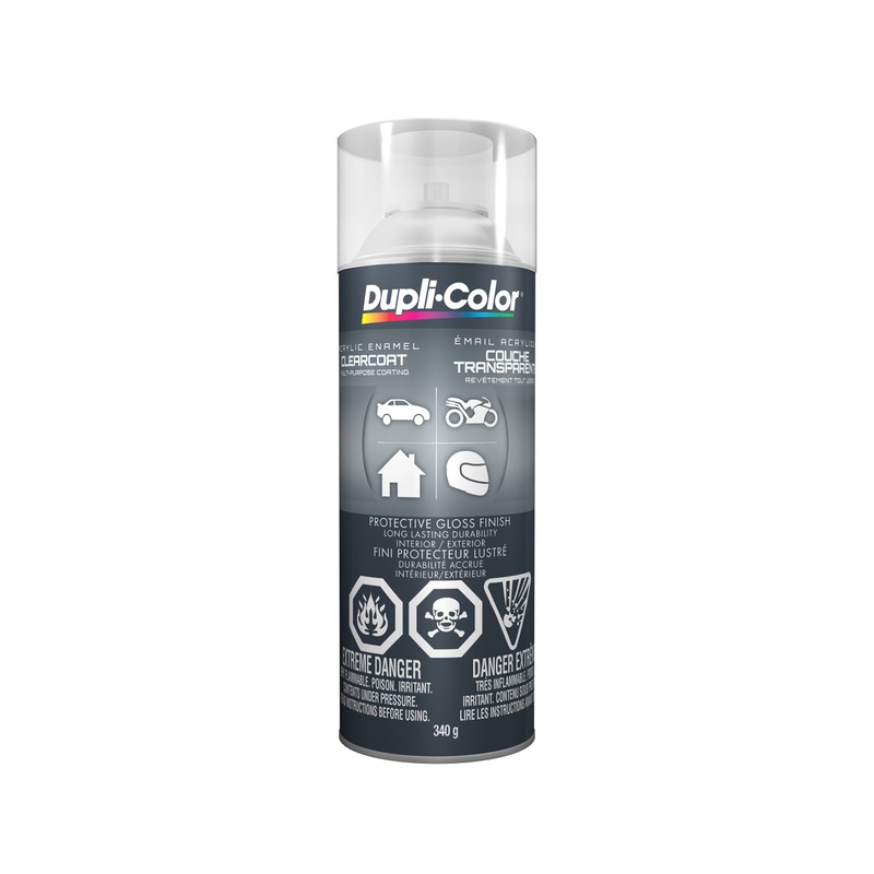 Sherwin Williams CDA1692 Dupli-Color General Purpose Acrylic Enamel, Gloss, Crystal Clear, 340 g