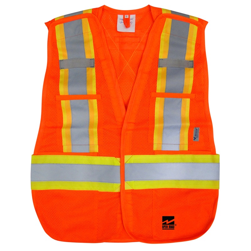 Viking 6115O Open Road 5 Point Tear Away Safety Vest