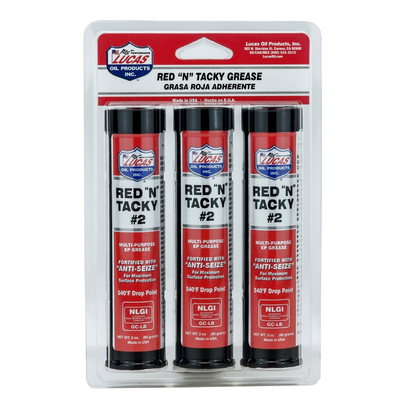 Lucas Oil 10318 Red N Tacky Grease 3 Pack, 3oz / 85 gr