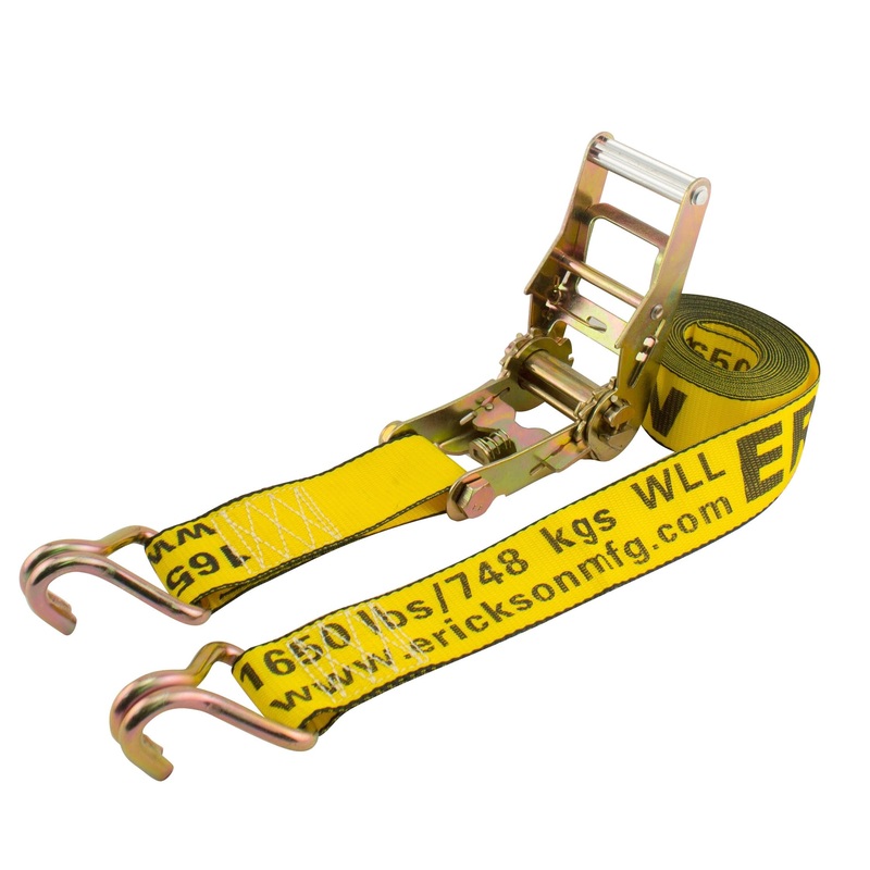 Erickson 52300 2"x15' 5000 lb Ratchet Strap Bulk Yellow