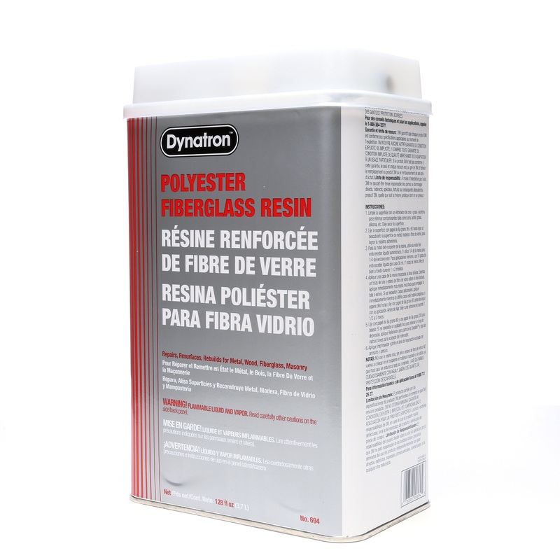 3M (815) 694 Dynatron Fiberglass Resin 694, 1 gal, Colour: Amber, 3M Stock No. 7000125054