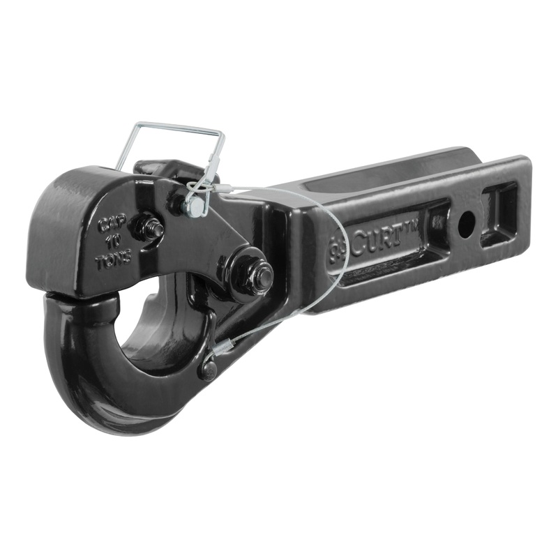 Curt (167) 48010 Receiver-Mount Pintle Hook (2-1/2" Shank, 20,000 lbs., 2-1/2" Lunette Rings)