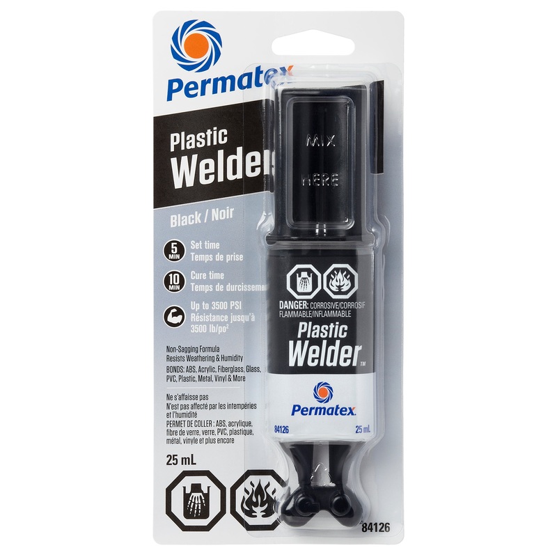 Permatex 84126 Permatex Black Plastic Welder .84fl oz syringe carded