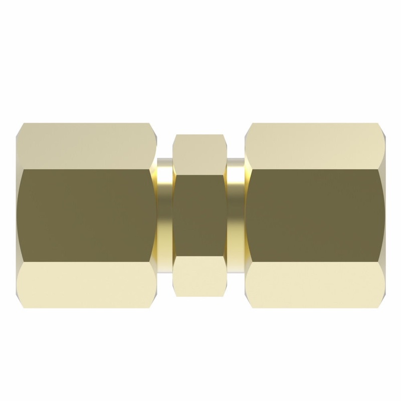 WHD 62X5 BRASS COMP 5/16 TUBE UNION