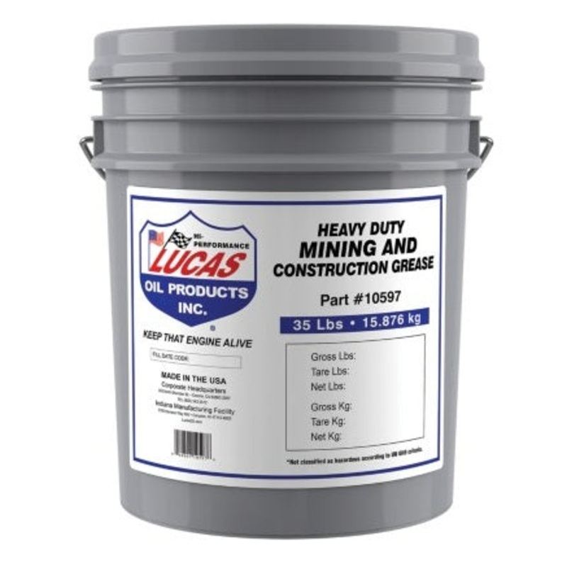 Lucas Oil 10597 35LB PAIL Heavy Duty Mining & Construction Grease