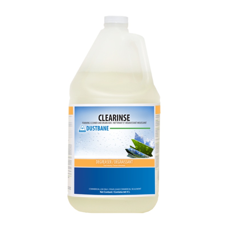 Dustbane (249) 51433 Clearinse Foaming Cleaner & Degreaser, 4L