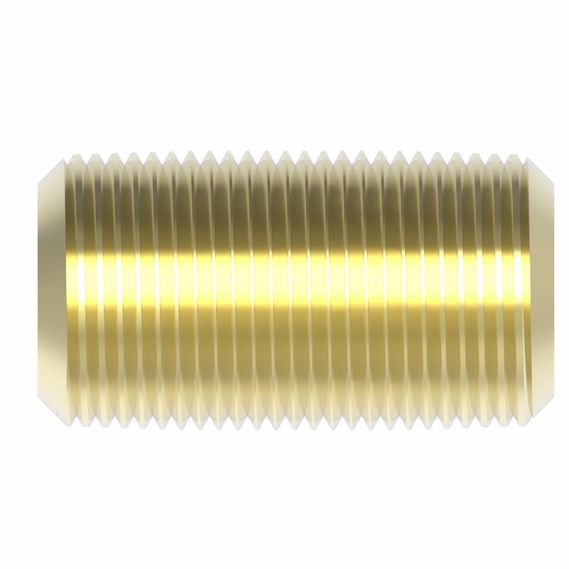 WHD 3326X4 BRASS PIPE CLOSE NIPPLE 1/4 MALE NPT