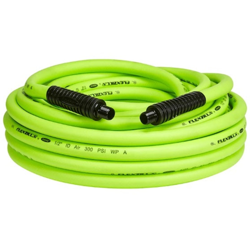 Flexzilla HFZ1250YW3-CA Flexzilla Air Hose 1/2" x 50 FT, 3/8" MNPT Fitting