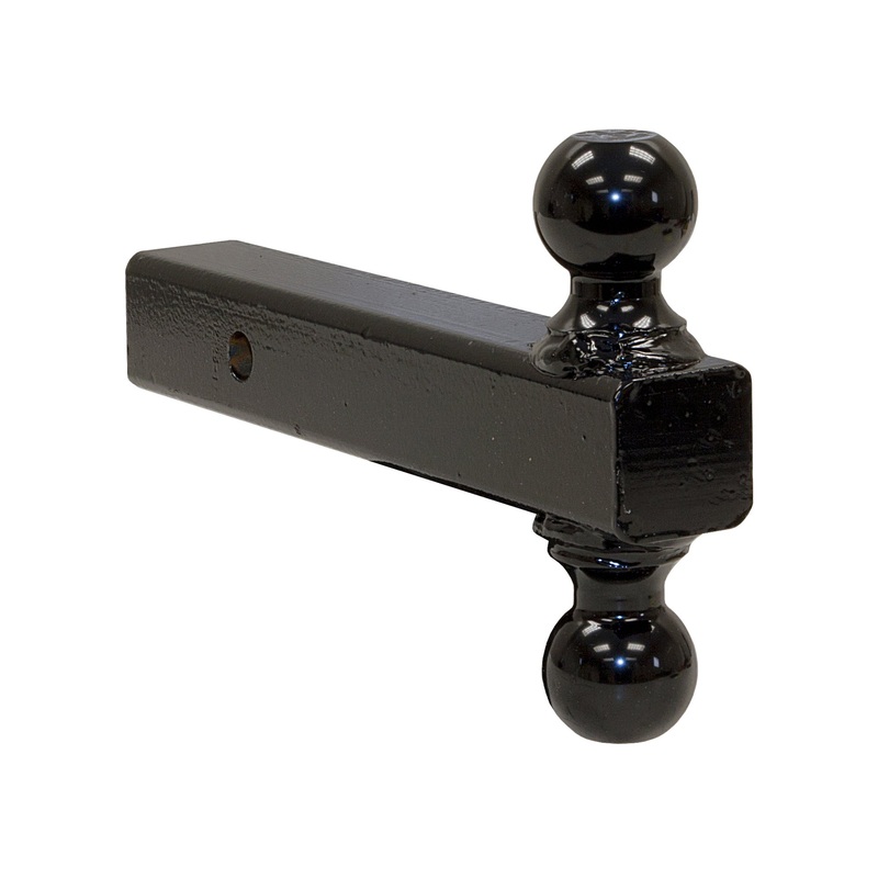 Buyers Products 1802215 Double-Ball Hitch Solid Shank With Black Balls (2 in., 2-5/16 in.)