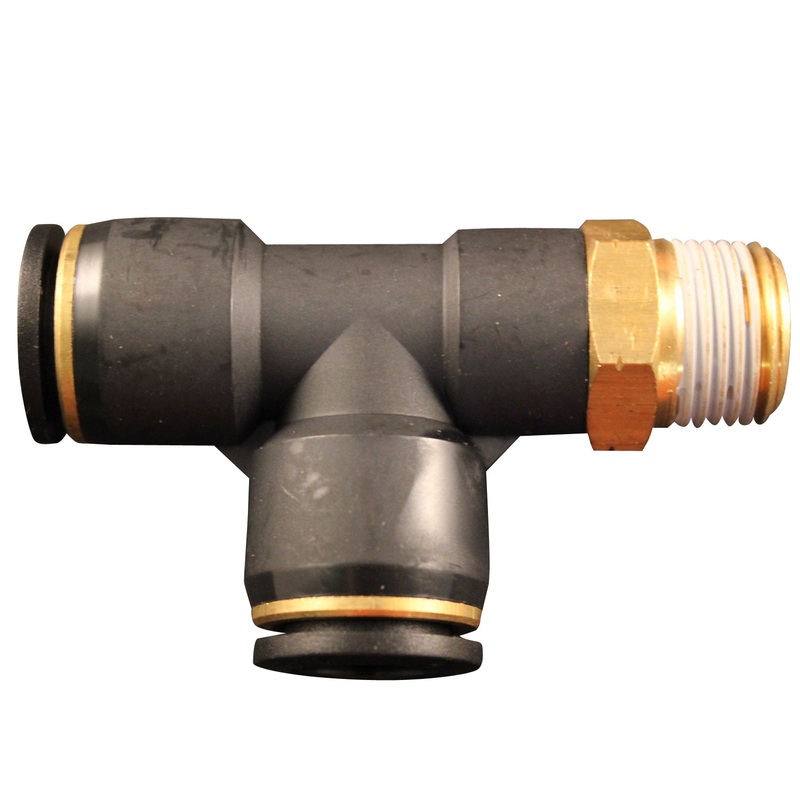 Milton (625) 2205-1 Milton 2205-1 1/8" MNPT 1/4" OD Push to Connect Swivel Run Tee