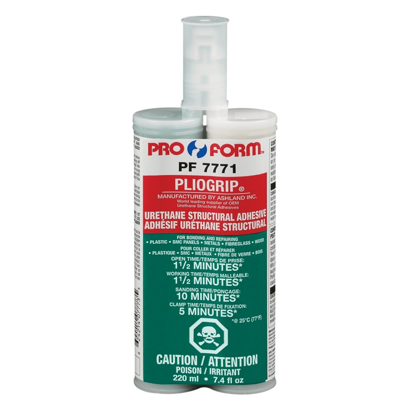 Pro Form PF7771 Truck Line Pliogrip Urethane Adhesive (1.5 MIN OPEN TIME), 220 ml (7.4 fl oz) Double Cartridge