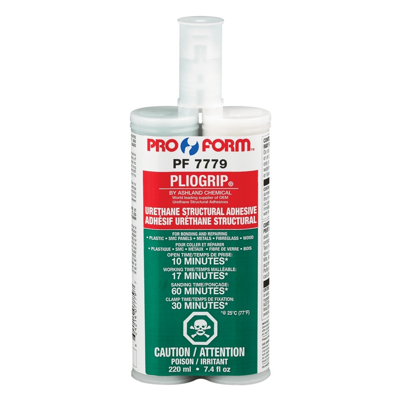 Pro Form PF7779 PLIOGRIP URETHANE STRUCTURAL ADHESIVE (10 MIN OPEN TIME), 220 ml (7.4 fl oz) Double Cartridge