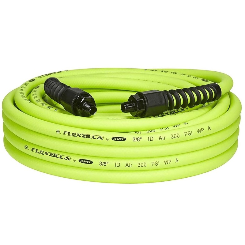 Flexzilla HFZP3850YW2 Flexzilla Pro Air Hose, 3/8" x 50 FT, 1/4" MNPT Fittings, ZillaGreen - ENGLISH ONLY NOT FOR CONSUMER SALE