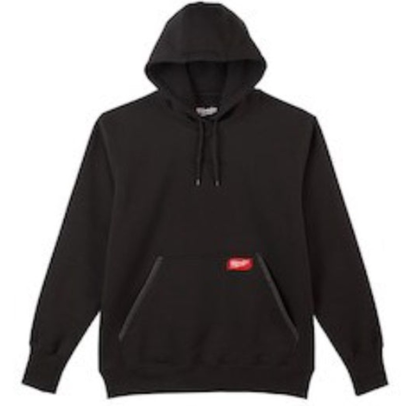 Milwaukee 350B-M Heavy Duty Black Pullover Hoodie - M