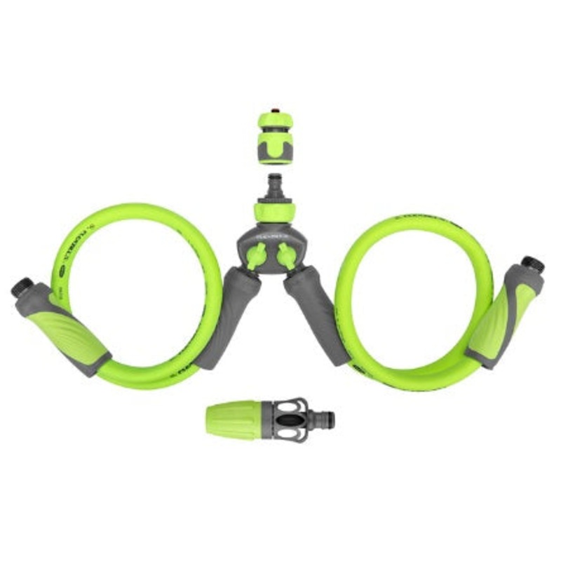 Flexzilla HFZGSK01 Flexzilla Marine Twin Outboard Flush Kit, 6-Piece 5/8" x 3/4" - 11 1/2 GHT Fittings, ZillaGreen - ENGLISH ONLY NOT FOR CONSUMER SALE