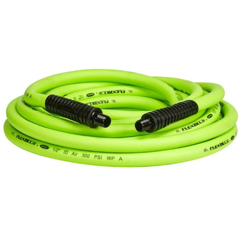 Flexzilla HFZ1225YW3 Flexzilla Air Hose 1/2" x 25 FT, 3/8" MNPT Fitting - ENGLISH ONLY NOT FOR CONSUMER SALE