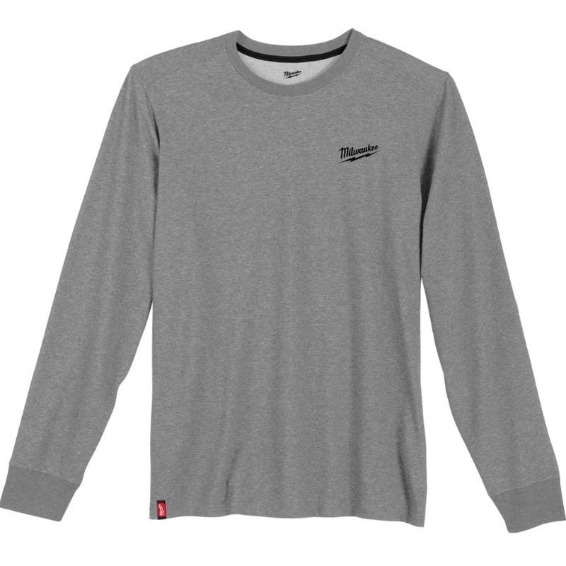 Milwaukee 604G-L Hybrid Work Tee - Long Sleeve Grey L