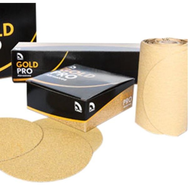 USC 082314 6" psa 320 grit gold paper flat