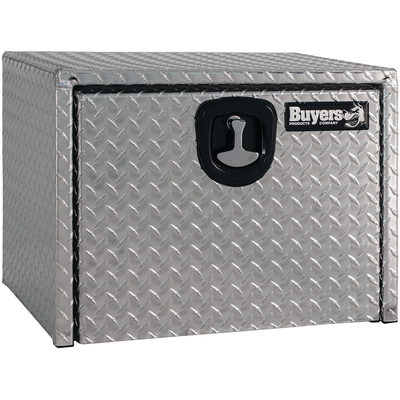 Buyers Products 1735135 24x24x36 Inch Diamond Tread Aluminum Underbody Truck Box w/ 3-Pt. Latch