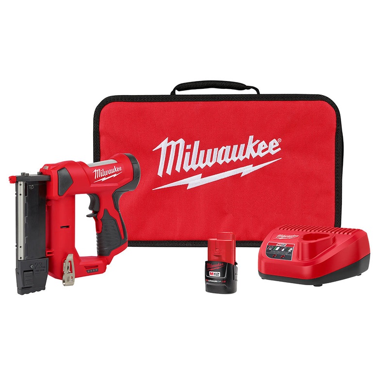 Milwaukee 2540-21 M12 12 Volt Lithium-Ion Cordless 23 Gauge Pin Nailer Kit