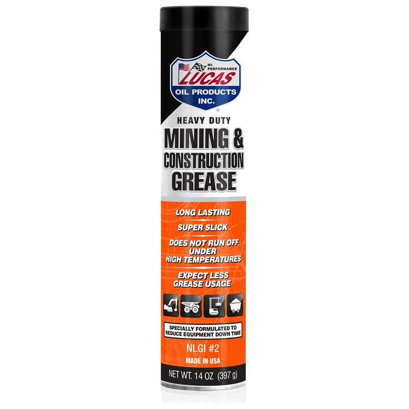 Lucas Oil 20881-30 Mining & Construction Grease NLGI No.2 , 14.0 OZ / 397 g Cartridge